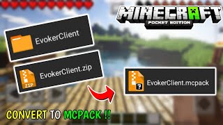 How to Turn Zip to Mcpack For Minecraft PE  Convert a Zip File into a Resources Pack [upl. by Suhpesoj]