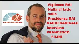 Vigilanza Rai nulla di fatto per la Presidenza Rai intervista a Francesco Filini [upl. by Enileuqcaj]