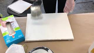 How to make a Sandy Gesso Surface for Painting [upl. by Nessah811]