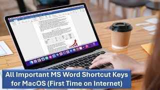 All Important MS Word Shortcut Keys for MacBook MacOS First Time on Internet [upl. by Asenab210]