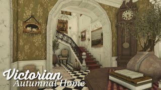 Bloxburg Victorian Autumnal Home  Interior Speedbuild  Roblox Bloxburg [upl. by Nike418]