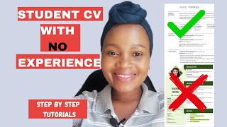 How to write a good CV Stepby Step with no work experience Examples Included [upl. by Bronwyn930]