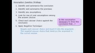 11 Strategy for GMAT Assumption Questions [upl. by Tereb478]