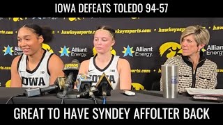 Syndey Affolter Back In Iowas Lineup hawkeyes [upl. by Gombosi]