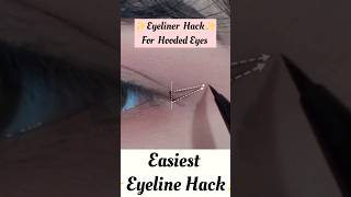 Hooded Eyes Eyeliner Hack✨️eyelinerhackmakeupshortsytshorts [upl. by Anilegnave]