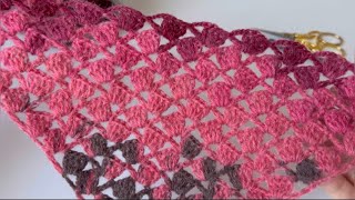 Very Easy Crochet Triangle Shawl Patterns  Crochet Cowl crochet tutorial crochetshawl [upl. by Snow]