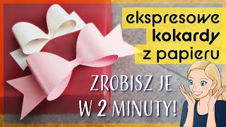 Dekoracja prezentu Papierowe KOKARDY  Paper bows [upl. by Hujsak]