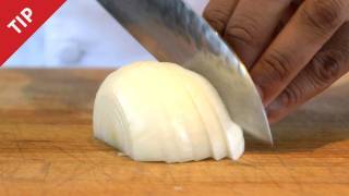 How to Chop an Onion Without Crying  CHOW Tip [upl. by Maril553]