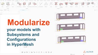 Modularize your models with Subsystems and Configurations in HyperMesh [upl. by Kcaz]