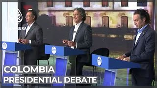 Colombia presidential debate Candidates final preelection pitch [upl. by Yenwat]