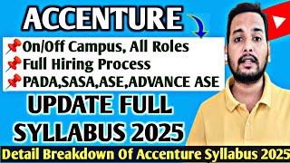 Accenture Updated Complete Hiring Process  Full Syllabus 20212025  Revised Selection ProcessJL [upl. by Corotto]