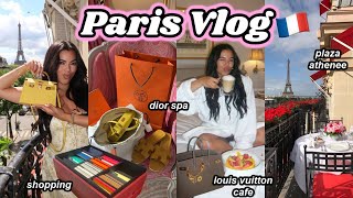 PARIS VLOG ♡ Shopping Dior Spa Hermes Custom Order Mini Kelly Plaza Athenee amp Louis Vuitton Cafe [upl. by Selegna]