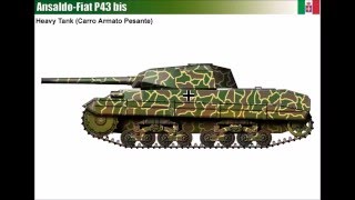 Italian Tank P 43 bis FiatAnsaldo [upl. by Boylan772]