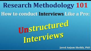 How to conduct Unstructured Interviews Like a Pro Research Methodology 101 [upl. by Jessamine804]