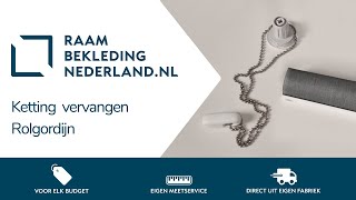 Ketting vervangen van een rolgordijn ➤ Raambekleding Nederland [upl. by Nylakcaj262]