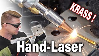 HandLaser Schweißen mit 1000W Fiber Laser  UNFASSBAR gut oder alles Fake [upl. by Arais]