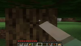 Punching A Tree in AI Minecraft [upl. by Ahseined]