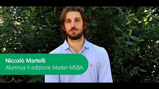 Master in Sustainable Business Administration la parola agli alunni  Niccolò Martelli [upl. by Elletnwahs]