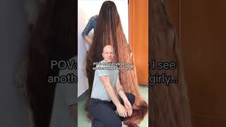 WE ALL HAVE LONG HAIR 🥰 hair hairstyle funny youtubeshorts shorts bald [upl. by Mundford]