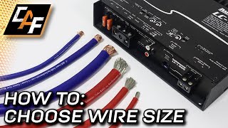 What WIRE GAUGE SIZE for amplifier install How to calculate [upl. by Oribella]