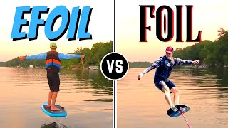 My First Efoil Experience  Efoil vs Hydrofoil [upl. by Behl418]