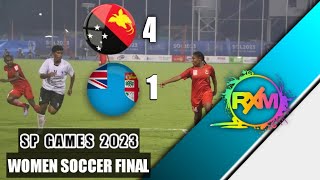 Women Soccer Final Highlights  2023 South Pacific Games  Gold Medal Playoff [upl. by Llerred]