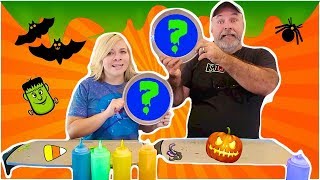 HALLOWEEN PANCAKE ART CHALLENGE 🎃 W My Dad  SoCassie [upl. by Dnana261]