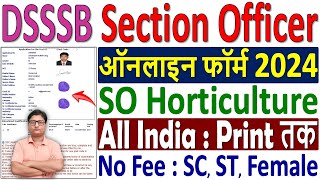 DSSSB Section Officer Online Form 2024 Kaise Bhare ¦¦ How to Fill DSSSB Section Officer Form 2024 [upl. by Deeann]