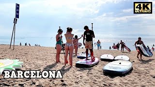 Barcelona Ciudad de Verano 🌞 Beach Walking Tour  Playa Barceloneta 2024 Spain 4K 60ftps [upl. by Anerehs]