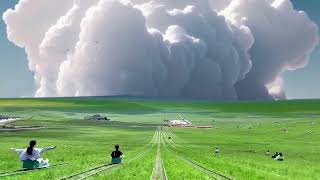 Grass slide in summer in Chinese Inner Mongolia grassland stepp [upl. by Simdars]