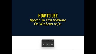 Best Speech To Text Software  How To Enable Voice Typing in Windows [upl. by Arutak]