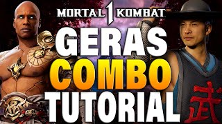 Mortal Kombat 1 Geras Combos Kung Lao Kameo  MK1 Gersa Combo Tutorial [upl. by Sitnik]