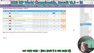 여자 개인전 홍해니 손혜린 각 조 1위로 2라운드 진출 2023105 IBF World Championship Kuwait [upl. by Sanjay]