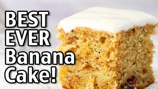 Best Ever Banana Cake Recipe How To Make An Easy Banana Cake From Scratch [upl. by Baird]