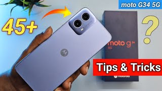 moto G34 5G 45 Amazing Features ⚡ Tips and Tricks  Android 14  हिंदी। [upl. by Walton]