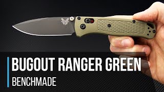 Benchmade Bugout Ranger Green 535GRY1 Overview [upl. by Nachison428]