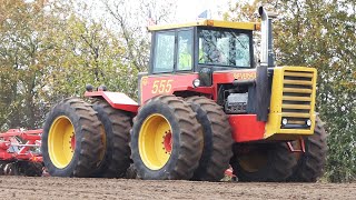 Versatile 555 in the field cultivating w 12meter Horsch Terrano 12 FG  Danish Agriculture [upl. by Ellehctim572]