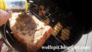 Slow Smoked Beef Chuck Roast  Pulled BBQ Beef on a Weber Jumbo Joe [upl. by Raviv]