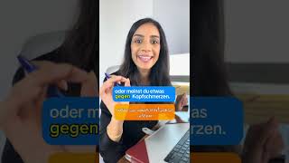 🤕 Etwas GEGEN Kopfschmerzen  Typische Fehler  Deutschlernen  🔴Live Kurse تعلّم اللغة الألمانية [upl. by Ggerg429]