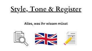 Style Tone amp Register Erklärung  Englisch Analyse [upl. by Ennaeirb]