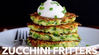 How To Make Easy Zucchini Fritters  Must Try Recipe [upl. by Ahseetal]