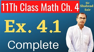 11Th Class Math Exercise 41 Quadratic Equations  ICS Math Chapter 4  FSC Lectures [upl. by Tyra]