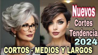 ✂️ NUEVOS CORTES DE CABELLO TENDENCIAS 2024 Desde CORTO MEDIO y LARGO para MUJERES de Toda edad [upl. by Fontes18]