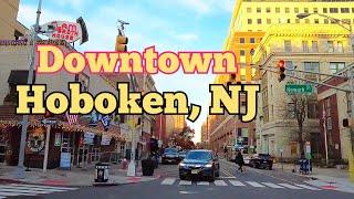 Walk tour in downtown Hoboken New Jersey USA [upl. by Romina]