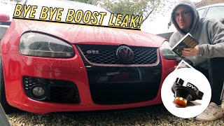 DIAGNOSING THE BOOST LEAK ON MY MK5 GTI GFB DV HOWTO [upl. by Sundstrom]