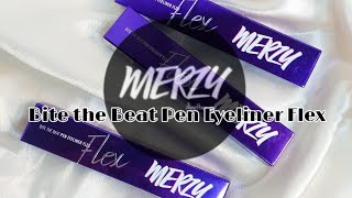 SWATCH PARTY Merzy PH Bite the Beat Pen Eyeliner Flex ✨ [upl. by Engracia]