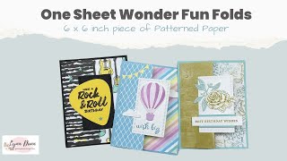 One Sheet Wonder Fun Fold Cards Featuring 6 x 6quot Papers [upl. by Onitsuj]