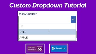 How to create custom Dropdowns  PowerApps Tutorial Step by step [upl. by Oehsen519]