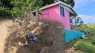 digging the pit for the bathroom  house on the hill [upl. by Sperry]