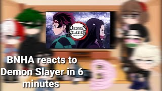 BNHA react to Demon Slayer in 6 minutesft Nezukocensored•LyLi•Read Desc [upl. by Malinin]